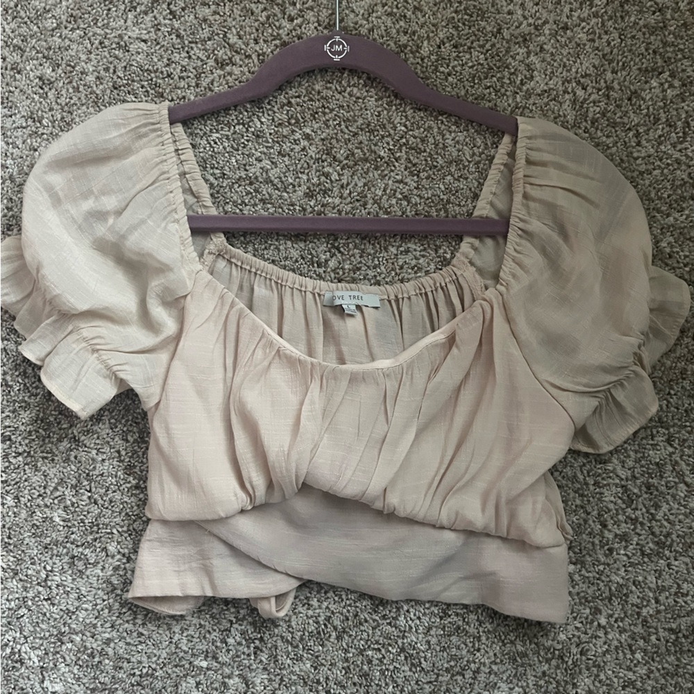 Cream Puff Sleeve Blouse